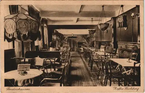 Ansichtskarte Sondershausen Kaffee Frohberg - Gaststube 1928