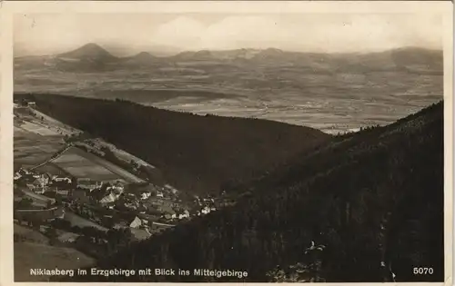 Niklasberg Mikulov v Krušných horách Stadt, Erzgebirge - Böhmen Bohemia 1931