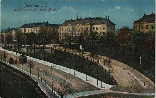Ansichtskarte Zwickau Kaserne des 9. Inf.-Regts. Nr. 133. 1919