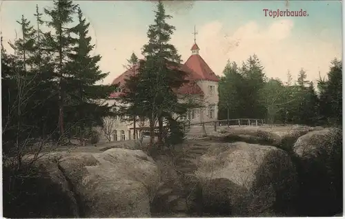Ansichtskarte Oybin Töpferbaude (colorierte AK) 1907
