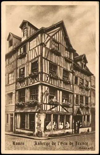 CPA Rouen Auberge de l'Ecu de France 1930
