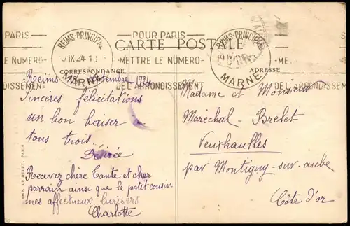 Reims Reims Église Saint-Jacques (Zerstörung im 1. Weltkrieg) 1924