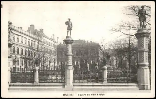 Postkaart Brüssel Bruxelles Square du Petit Sablon 1920
