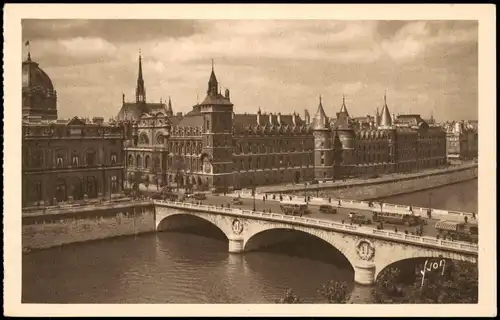 CPA Paris Palais de Justice et le pont, Justizpalast 1930