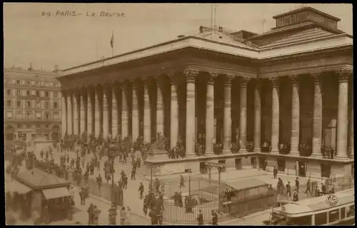 CPA Paris Pariser Börse La Bourse Stock Exchange 1925