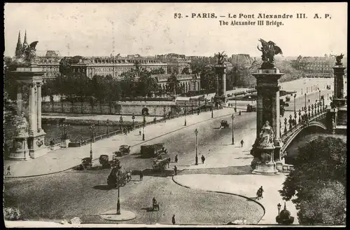 CPA Paris Pont Alexandre III., The Alexander Bridge, Brücke 1920