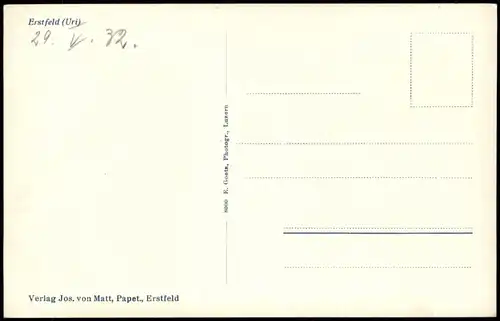 Ansichtskarte Erstfeld Panorama-Ansicht 1932