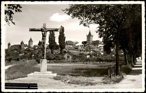 Ansichtskarte Estavayer Teilansicht von Estavayer-le-Lac 1960