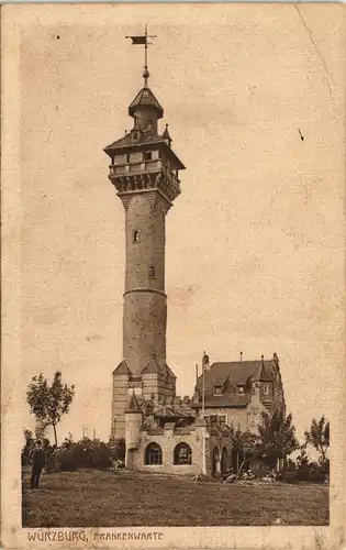 Ansichtskarte Würzburg Frankenwarte 1914