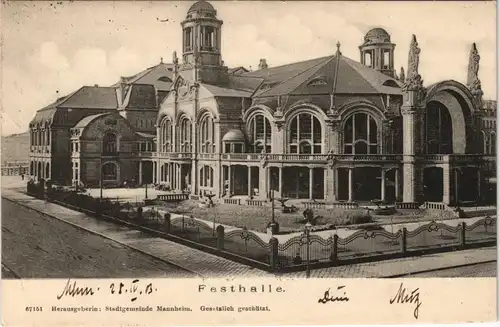 Ansichtskarte Mannheim Festhalle 1903