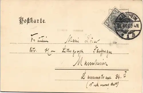 Ansichtskarte Mannheim Festhalle 1903