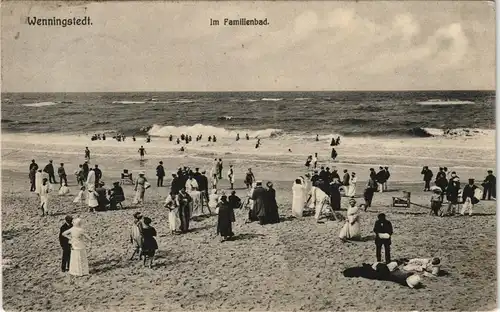 Ansichtskarte Wenningstedt-Braderup (Sylt) Im Familienbad 1912