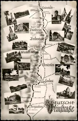 Bad Dürkheim Didesheim Neustadt Weinstraße - Landkarten Ak 1965