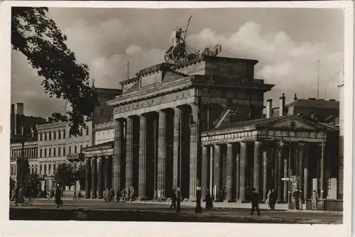 Sammelkarte Mitte-Berlin Brandenburger Tor Foto-Ansicht 1940