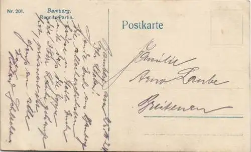 Ansichtskarte Bamberg Regnitz-Partie 1922