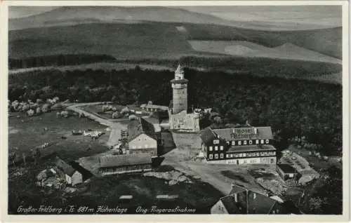 Ansichtskarte Schmitten (Hochtaunus) Luftbild Großer Feldberg 1932