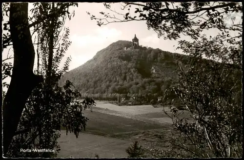 Ansichtskarte Porta Westfalica Partie am Kaiser-Wilhelm-Denkmal 1960