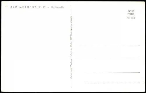 Ansichtskarte Bad Mergentheim Karlsquelle Innenansicht 1960