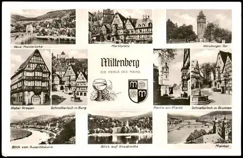 Miltenberg (Main) Mehrbildkarte "Die Perle des Mains" Stadtteilansichten 1961