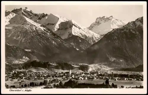 Ansichtskarte Oberstdorf (Allgäu) Panorama-Ansicht; Ort im Allgäu 1950