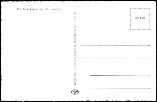 Ansichtskarte Bad Harzburg Die Rabenklippen Umland-Ansicht 1960