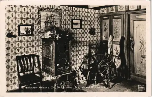 Keitum (Sylt) Kejtum / Kairem Attersisches Haus, (Koev) Wohnzimmer 1932