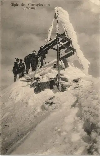 Ansichtskarte Zell am See Großglockner Bergsteiger am Gipfel 1912