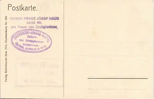 Ansichtskarte Zell am See Großglockner Bergsteiger am Gipfel 1912