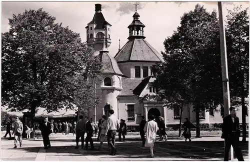 Zoppot Sopot belebter Platz, Stempel T.M.S. Fritz Heckert 1964 Privatfoto