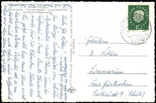 .Rheinland-Pfalz Westerwald (Allgemein) Grenzbachtal Mehrbildkarte 1961