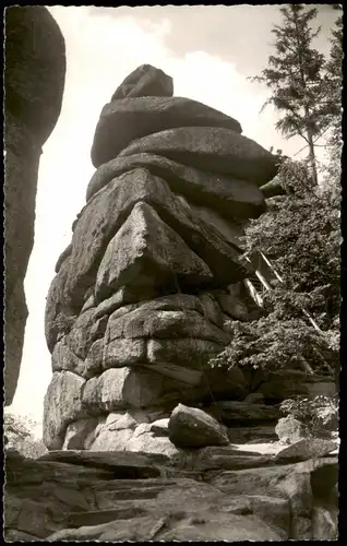 Ansichtskarte  Fichtelgebirge (Allgemein) Halberstein Felsen-Partie 1959