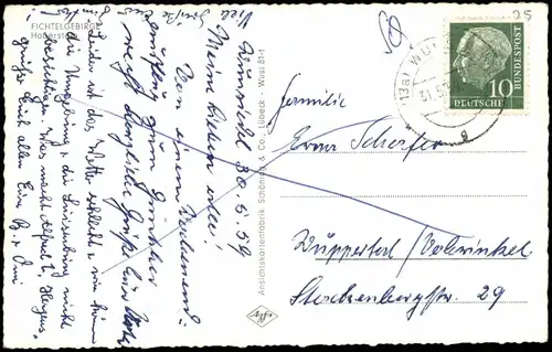 Ansichtskarte  Fichtelgebirge (Allgemein) Halberstein Felsen-Partie 1959