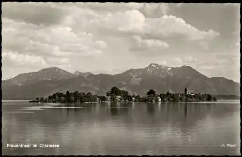 Chiemsee Fraueninsel Chiemsee 1960  gelaufen mit Stempel TÖRWANG über ROSENHEIM