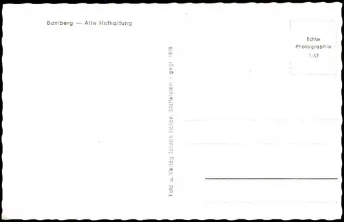 Ansichtskarte Bamberg Alte Hofhaltung 1960