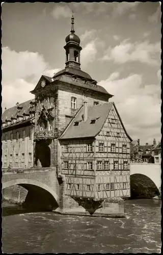 Ansichtskarte Bamberg Rathaus 1958
