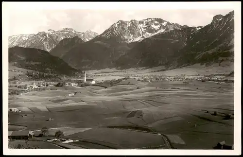 Ansichtskarte Pfronten (Allgäu) Panorama-Ansicht Allgäu Berge 1950