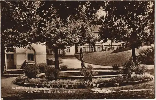 Liegau-Augustusbad-Radeberg Kurpark mit Blick auf das Badehaus 1927