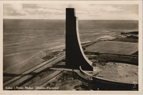 Ansichtskarte Laboe Luftbild Marinedenkmal 1932
