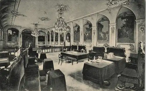 Ansichtskarte Lübeck Audienzsaal des Senates Rathaus 1911