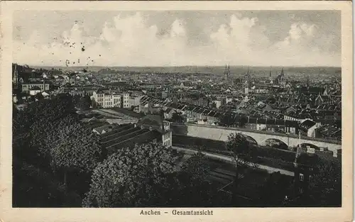 Ansichtskarte Aachen Totale 1933