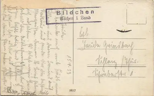 Ansichtskarte Aachen Totale 1933