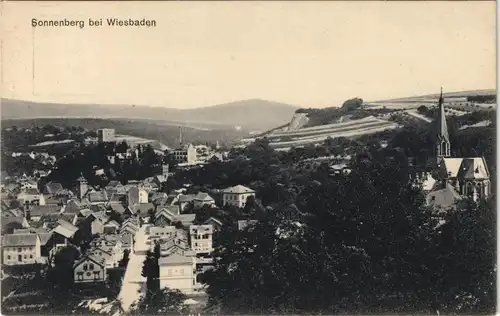 Ansichtskarte Sonnenberg-Wiesbaden Stadt, Straßenpartie 1922