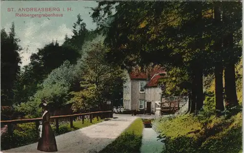 Ansichtskarte Sankt Andreasberg-Braunlage Rehbergergrabenhaus 1911