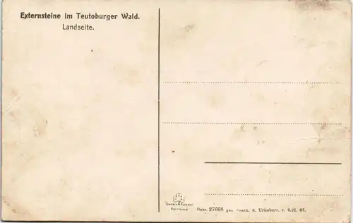 Holzhausen-Externsteine-Horn-Bad Meinberg Externsteine, Landseite 1912