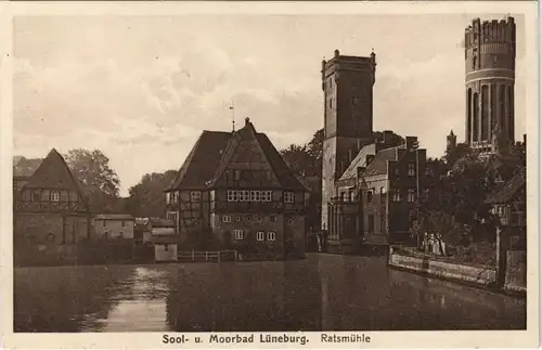 Ansichtskarte Lüneburg Ratsmühle 1922