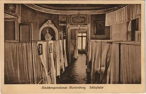 Ansichtskarte Marienberg im Erzgebirge Mädchenpensionat - Schlafsäle 1922