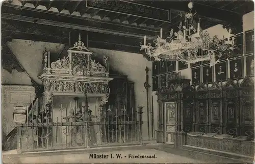 Ansichtskarte Münster (Westfalen) Friedenssaal. 1911