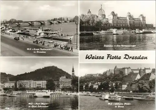Ansichtskarte Dresden Sächsische Dampfschifffahrt (Weiße Flotte) 1980