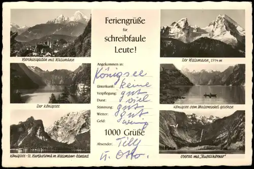.Bayern Bayern (Allgemein) Mehrbildkarte "für schreibfaule Leute" 1976