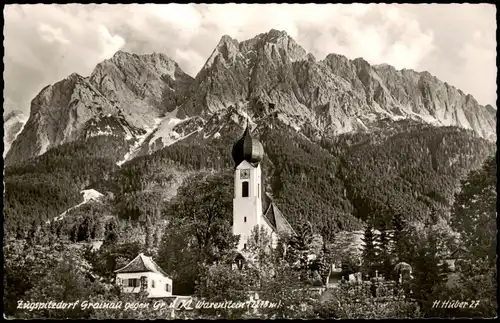 Ansichtskarte Grainau Panorama-Ansicht Blick z. Waxenstein 1959